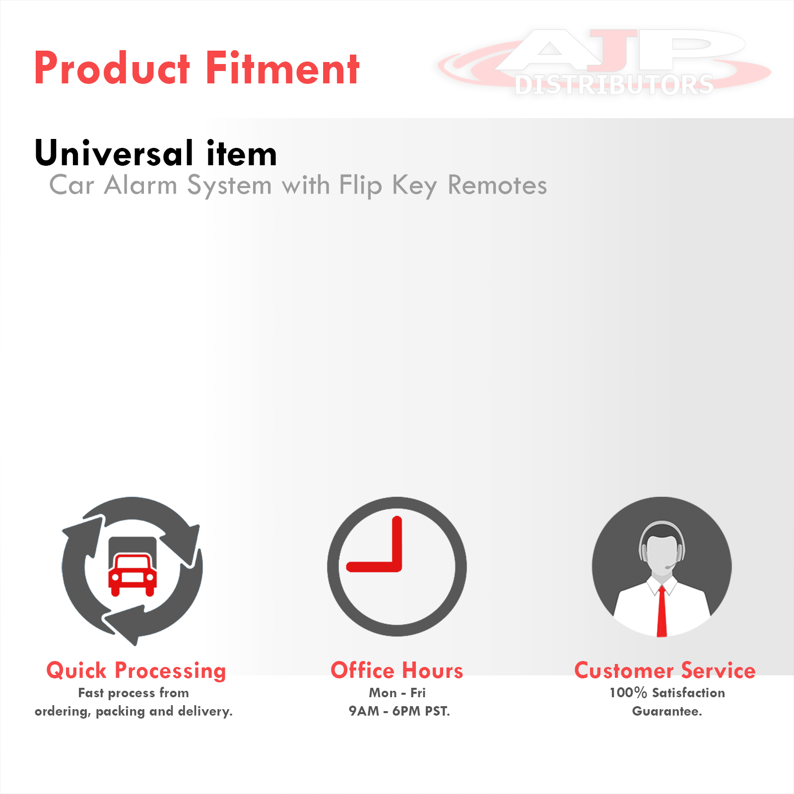 JDM Car Alarm Security System Entry Remote Transmitters w/ Flip